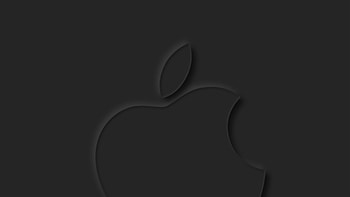 Apple logo, dark-grey surface HD wallpaper