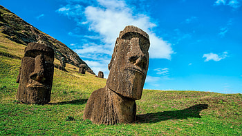 Moai , Ryan Thompson, Ancient statues, Island HD wallpaper