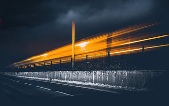 Train Light Trails Long Exposure, train, graphy, long-exposure HD wallpaper