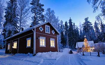 Christmas Time, winter, Christmas, snow, house HD wallpaper