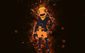 Punk Toona Fish, , orange neon lights, Fortnite Battle Royale, Fortnite characters, Punk Toona Fish Skin, Fortnite, Punk Toona Fish Fortnite HD wallpaper