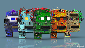 Chiptos X 512 Punk Motherboard Art Heads NFT Background HD wallpaper