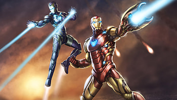 Iron Man And Pepper Rescue Suit, iron-man, superheroes, marvel, artstation HD wallpaper