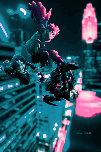 Cʟᴀss 1A ᴡᴀʟʟᴘᴀᴘᴇʀ, red, magenta, Bakugo, Deku, Todoroki HD phone wallpaper