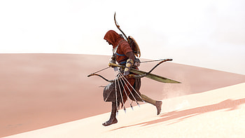 Video game, Assassin's Creed Origins, archer, desert HD wallpaper