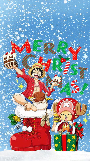 One piece christmas, luffy, anime cristmas HD phone wallpaper