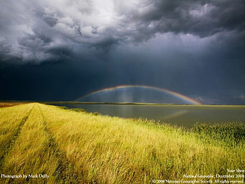 Let there be Light, rainbows, storm HD wallpaper