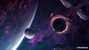 Tobias Roetsch - Anomaly, space, 3d, black hole, Tobias Roetsch, planets HD wallpaper