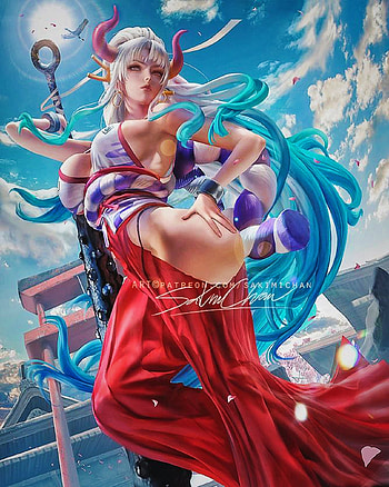 One piece yamato, art, onepiece, anime HD phone wallpaper