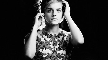 Emma Watson Monochrome , emma-watson, celebrities, girls, monochrome, black-and-white HD wallpaper