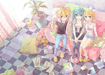 Vocaloid, kagamine rin, hatsune miku, kagamine len HD wallpaper