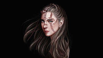 Fantasy Portrait Girl Dark , fantasy, portrait, artist, artwork, digital-art, oled, black, dark HD wallpaper