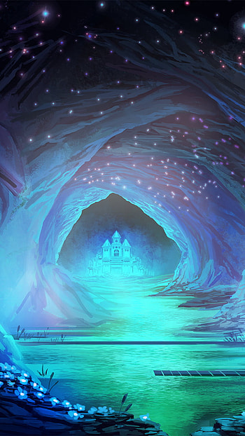 Undertale: Luminous Core Glowing Castle Cavern — Corelight: Undertale Art, video game, Undertale HD phone wallpaper