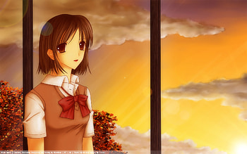 Warm Sunset, anime, girl, warm, mizuuhime, origanl art work, sunset HD wallpaper
