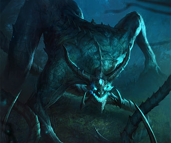 Creeping Demon, dark, demon HD wallpaper