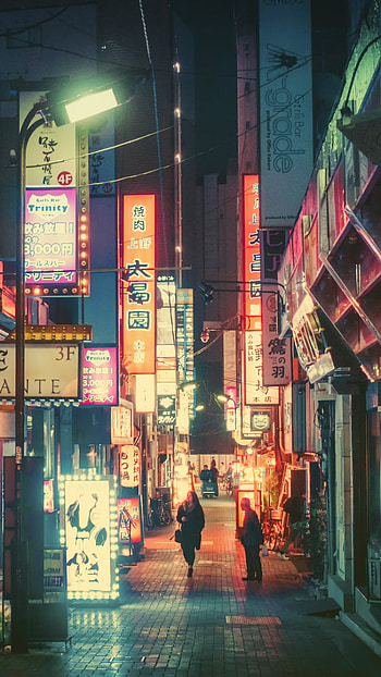 Tokyo Neon Nights: A Vibrant Cityscape, Tokyo, neon, night, Japan, man made, city HD phone wallpaper