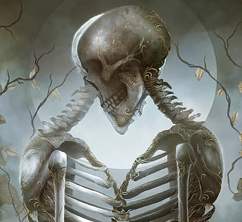 Lovers, skull, couple, patricia casarrubios, patcas, bones, art, skeleton, death, fantasy, love HD wallpaper