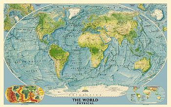 THE WORLD PHYSICAL, continents, world, physical, ocean HD wallpaper