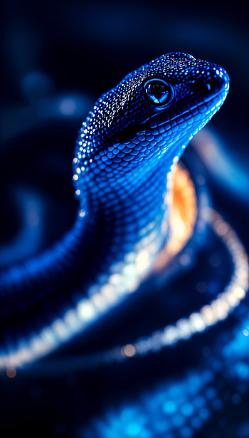 Mesmerizing Blue Reptile for Your , reptile, snake, blue, Animal, close-up HD phone wallpaper