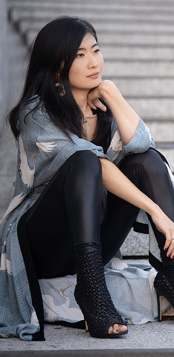 model, black hair, woman, asian HD phone wallpaper