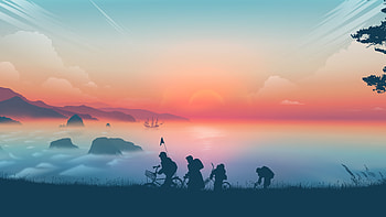 Nature, Sunrise, Goonies HD wallpaper
