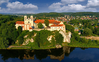 Tyniec Monastery, Krakow, Poland, river, Vistula, monastery, Krakow, Poland HD wallpaper