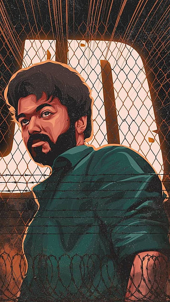 Master Vijay, Vijay Painting HD phone wallpaper