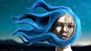 Anime Girl Blue Girl, anime-girl, anime, artist, artwork, digital-art, blue HD wallpaper