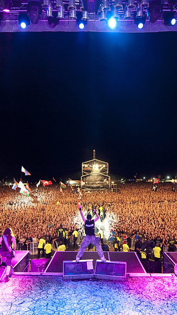 iron maiden, concert, show, night, fan HD phone wallpaper