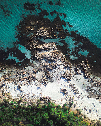 Nature, Water, Stones, View From Above, Shore, Bank, Ocean HD phone wallpaper