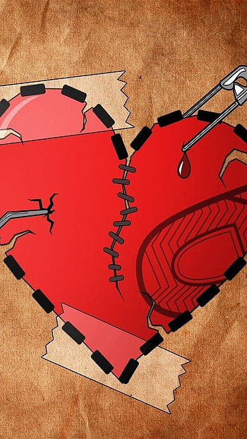 Broken Heart, heart piece fixing HD phone wallpaper