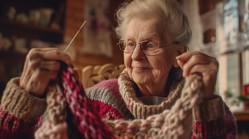 Grandmother Knitting -, woman, Grandmother, knitting HD wallpaper