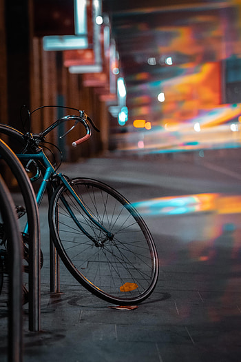 Transport, Glare, Miscellanea, Miscellaneous, Blur, Smooth, Evening, Bicycle, Wheels HD phone wallpaper