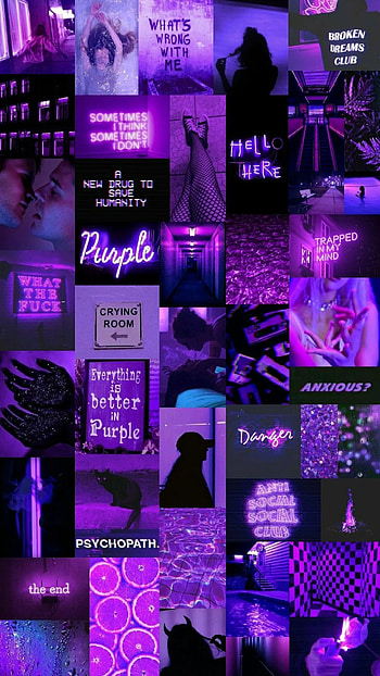 Purpleness. Purple aesthetic background, Dark , Dark blue, Dark Purple Collage Aesthetic HD phone wallpaper