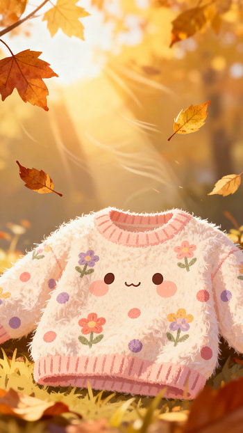 Sweater Weather: Cozy Kawaii Fall for & Android HD phone wallpaper
