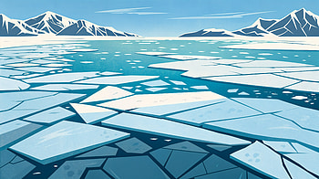 Stunning Sea Ice Landscape, sea ice, ice, ocean, mountain, landscape HD wallpaper