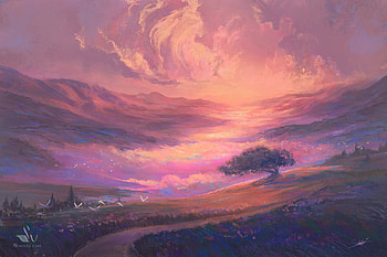 Fantasy Land, paint, world, fantasy, art HD wallpaper