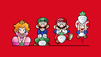 Super Mario : Iconic Characters in Vibrant Action, Super Mario HD wallpaper