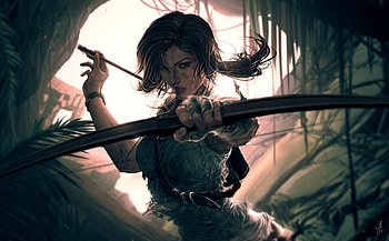 Lara Croft Video Game Art, tomb-raider, lara-croft, artwork, artist, digital-art, deviantart HD wallpaper