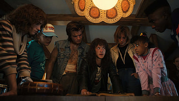 Stranger Things: Erica, Eddie, Robin, Dustin & Steve, Eddie Munson, Robin Buckley, Dustin Henderson, Steve Harrington, TV Show, Stranger Things HD wallpaper