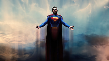 Superman Flying High Into The Sky, superman-legacy, superman, superheroes, 2025-movies, dc-comics, movies, artwork, artist, digital-art, david-corenswet HD wallpaper