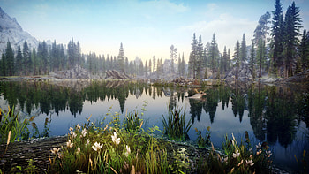 Water Landscape, landscape, The Elder Scrolls V: Skyrim, lake, water, video game HD wallpaper