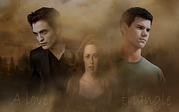 Edward,Bella and Jacob, twilight, jacob, edward, bella HD wallpaper