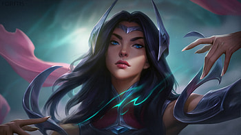 Irelia, fantasy, face, lol, foritis wong, girl HD wallpaper