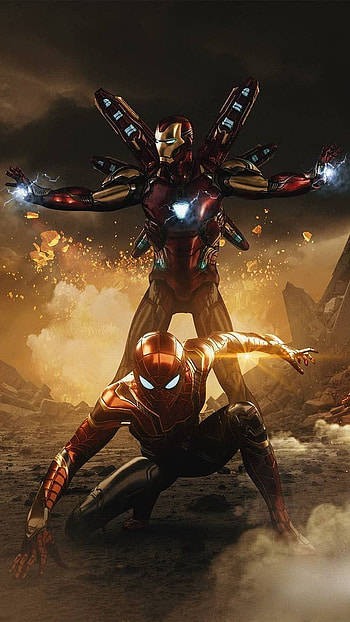 Iron Spidey and Iron Man - . Iron man avengers, Marvel superheroes, Iron man, Spider Man End Game HD phone wallpaper