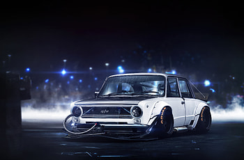1980 Vaz 2101, cars, classic-cars, scifi, artist, artwork, digital-art, artstation HD wallpaper
