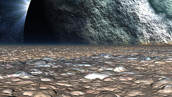 Lunar Landscape, space, moon, bubbles, pebble surface HD wallpaper