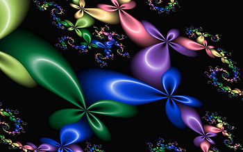 Abstract, Flowers, Background, Dark, Lines HD wallpaper
