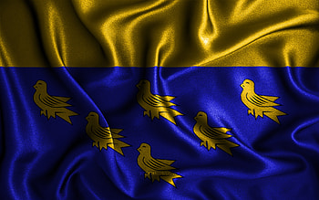 West Sussex flag, , silk wavy flags, english counties, Flag of West Sussex, fabric flags, 3D art, West Sussex, Europe, Counties of England, West Sussex 3D flag, England HD wallpaper