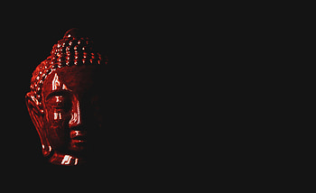 Buddha, Dark, Statuette, Head HD wallpaper